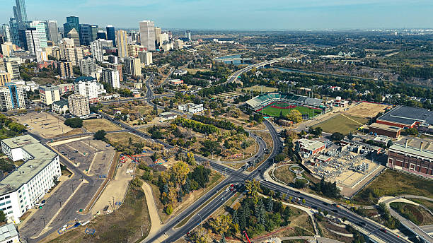 istock Downtown Edmonton aerial skyline in fall 2241501325
