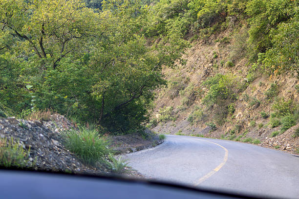 POV watching the road as a co-pilot in the car