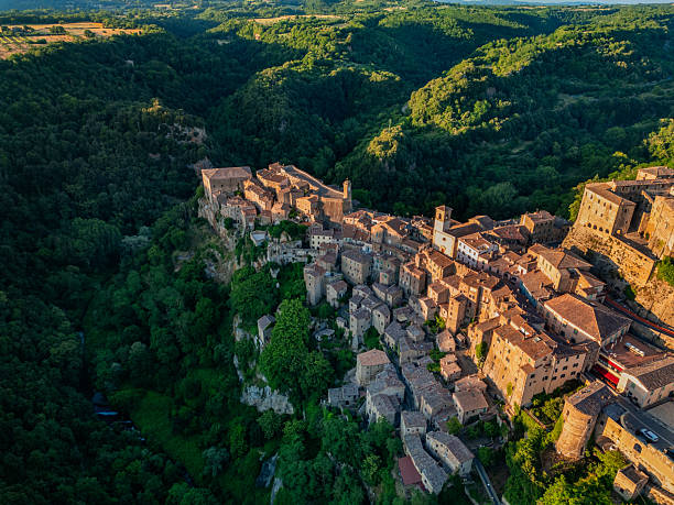 istock Sorano from drone, Medieval town in Tuscany 2241508719