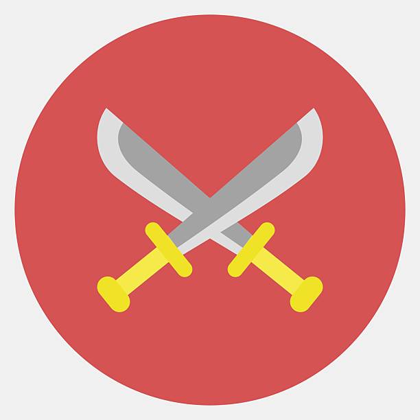 istock Icon crossed swords. Pirates theme elements. Icon in color mate style. 2241515155