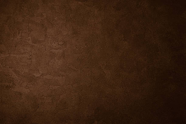istock Dark brown plaster wall with deep vintage texture and rustic tone 2241520899