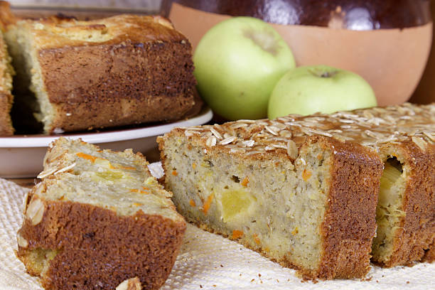 An apple muffin is in a plate on the table in Russia, Moscow Oblast, Russia