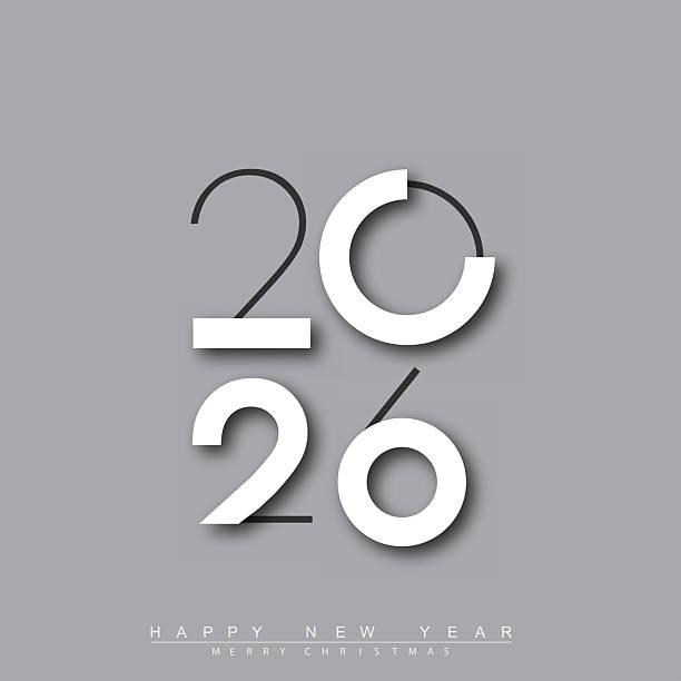 istock Modern Merry Christmas and Happy New Year 2026 paper cut design. Vector 2241527237