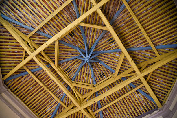 istock Roof Support Trusses for Clay Tile Roof 2241527496