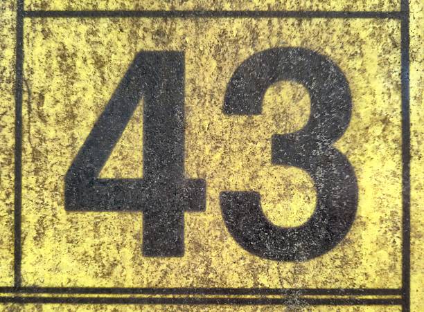 istock Number 43 on Weathered Yellow 2241532307
