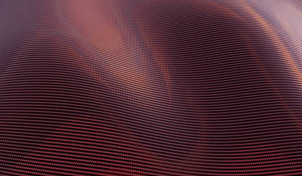 istock Shiny wavy abstract background, 3D illustration. 2241546758