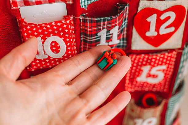 Hand Holding Christmas Advent Calendar Gift