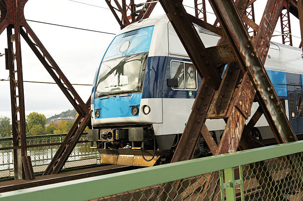 istock Train on the bridge over the Vltava River. Czech Republic 2241561692