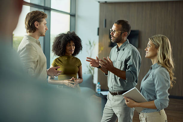 istock Business discussion in a lobby! 2241563629