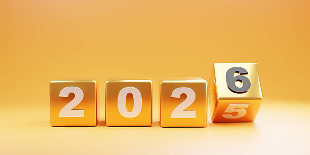 istock Happy New Year 2026 design. 3d render. 2241573690
