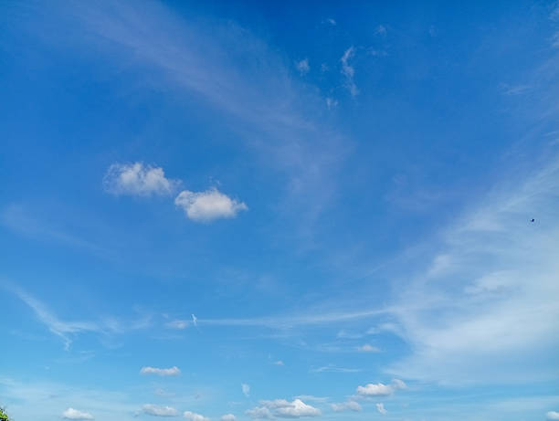 istock Clear blue sky with scattered clouds creates serene and peaceful atmosphere 2241574637