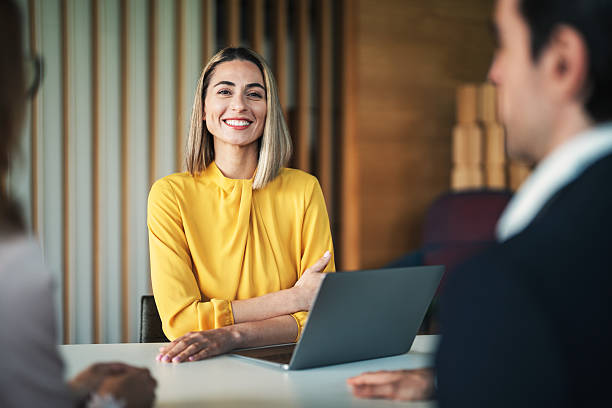 istock Advisors meeting with clients. Customer consultation in modern workplace 2241575496