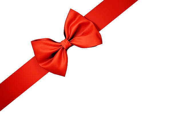 istock Red bow isolated on white background. Christmas present ribbon for gift decor. 2241583829