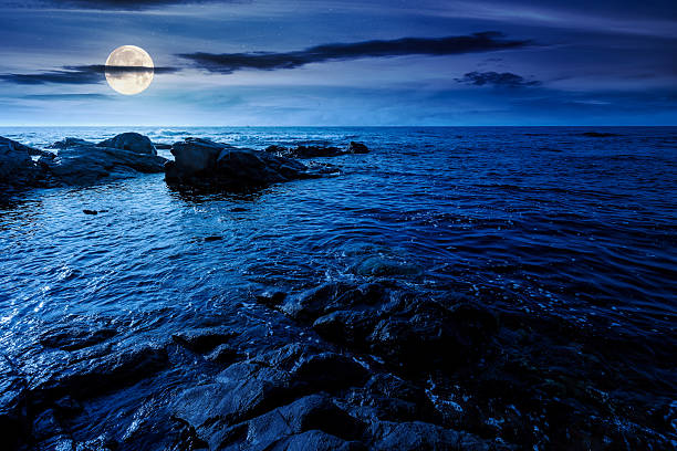 istock weekend on a rocky beach at the black sea under open dark sky at night 2241589165
