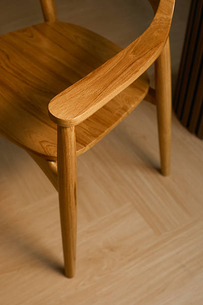 istock Close up wood modern design chairs 2241591290