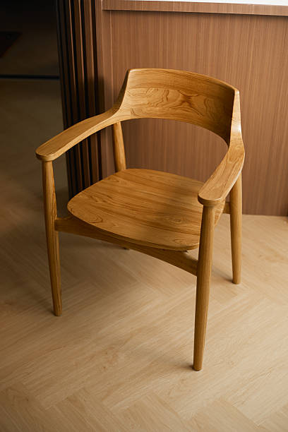 istock Close up wood modern design chairs 2241593328