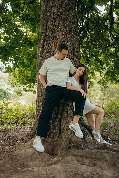istock Young couple walking at nature at summer 2241598922