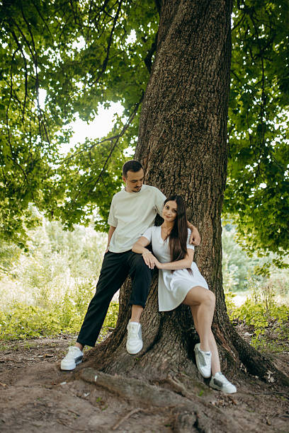 istock Young couple walking at nature at summer 2241598929