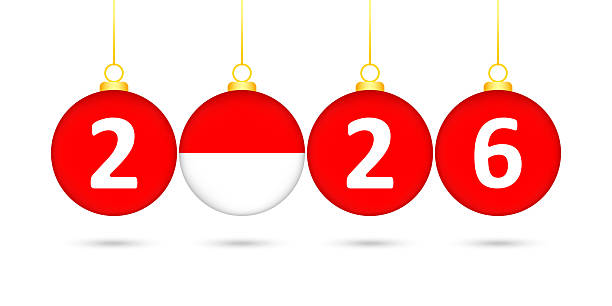 istock Indonesia Flag Christmas Balls 2026 Decoration. 2241599919