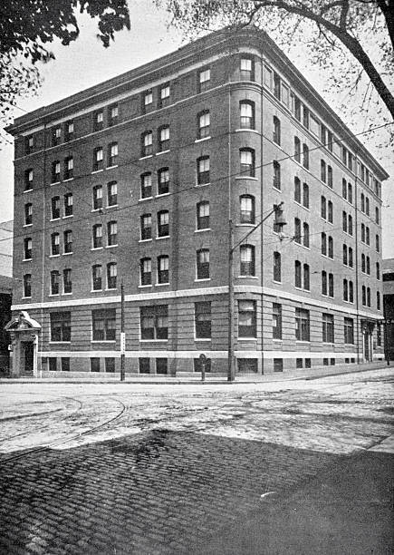 istock Young Women’s Christian Association building in Providence, Rhode Island, standing on a cobblestone street, solid brick structure reflects the social progress, when education and independence for women gained new importance 2241601521