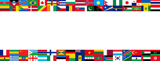 illustrations, cliparts, dessins animés et icônes de divers drapeaux du monde grille arrière-plan ou ensemble de conception de bannière. collection complète de bannières de pays internationales pour les thèmes mondiaux conception du drapeau de la géographie. monde tous les fond de motif de drapeau popu - drapeau national