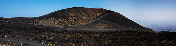 istock Beautiful panoramic mountain landscape on Mount Etna with craters during the day 2241618013