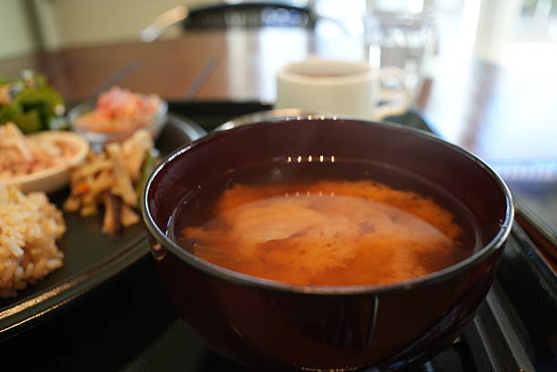 Close-up of Miso Soup.