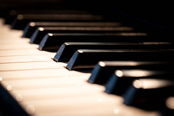 istock Elegant Black and White Piano Keys in Soft Light 2241639094