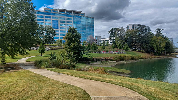 istock Urban Park and Modern Buildings 2241648032