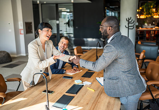 istock Business people handshaking after successful negotiation 2241649955
