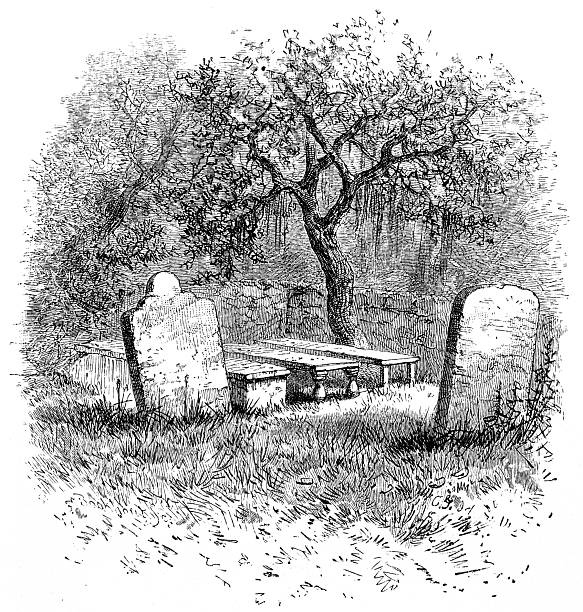 Antique magazine image: Florida islands and cotton plantations, Tombs of Lee and Jackson, Cumberland Island