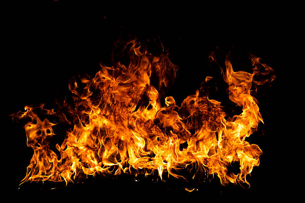 istock Flame fires. Burn lights on a black background. Fire flames on black background. Abstract fire flame background. 2241662247