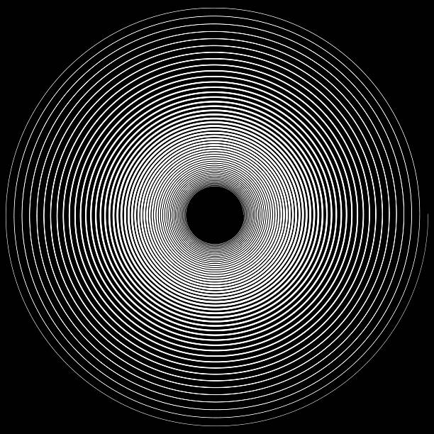 Abstract white psychedelic spiral form. Geometric art. Trendy design element for logo, tattoo, sign, symbol, web pages, social media, prints, posters, template, monochrome pattern and abstract background