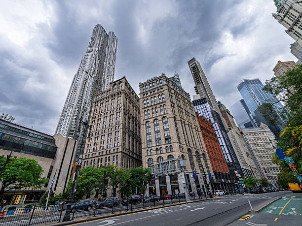 istock Historic and modern architecture in Lower Manhattan, New York City 2241664080