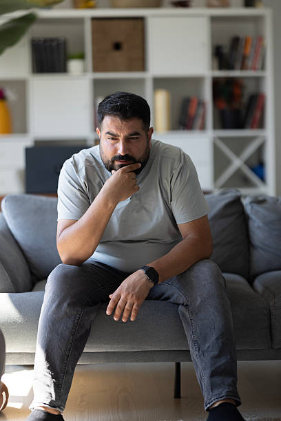 istock Pensive lost in thoughts suffering from depression 2241664469