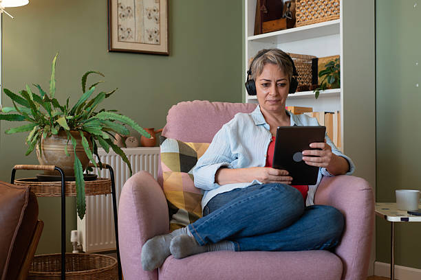 istock A woman is making online calls from home using a tablet. 2241672542