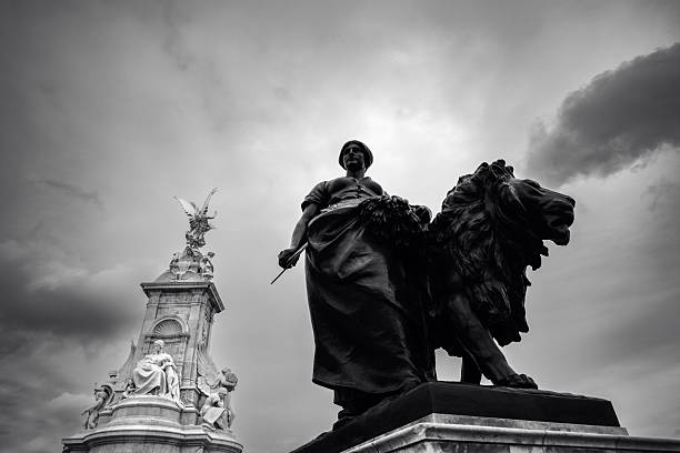 London, United Kingdom - October 14,  2022 -  Black and white image of the \