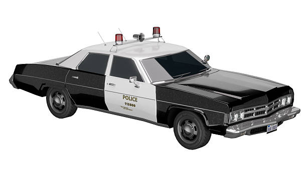 istock 3D rendering of an old police vehicle. 2241683221