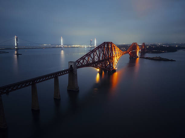 istock Evening Drone Photo of Forth Bridge in Scotland 2241695422