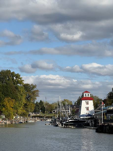 istock Ausable River With Lighthouse, Grand Bend, Ontario 2241695623