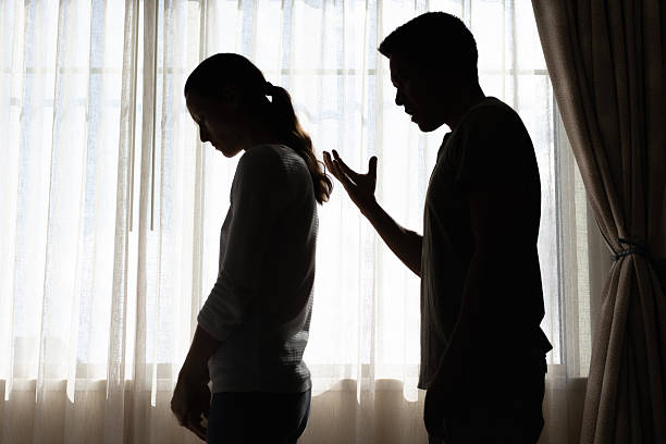 istock Couple having argument. Relationship difficulties.  Domestic violence. 2241704752