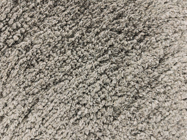istock Luxurious Soft Gray Shaggy Area Rug Texture 2241705802