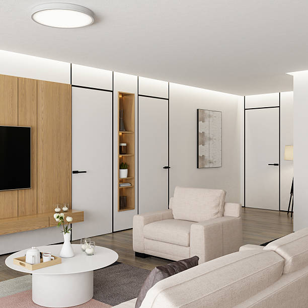 istock Japandi Living Room with Neutral Sofas and Minimalist Styling 2241705891
