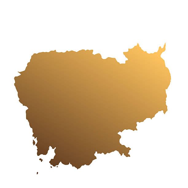 istock Map of Cambodia, sign silhouette. World Map Globe. Vector Illustration isolated on white background. Asian continent 2241710452
