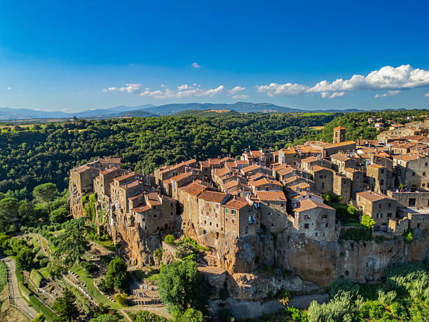 istock Pitigliano, Tuscan town from drone 2241710767