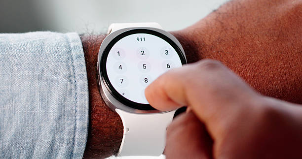 istock African American Man Dialing 911 On Smartwatch 2241714683