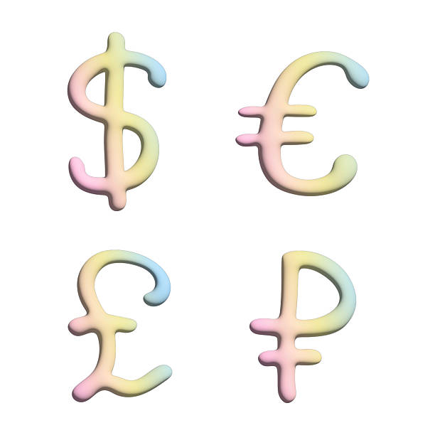 istock 3d multiple currencies symbol set Dollar euro pound ruble 2241734162