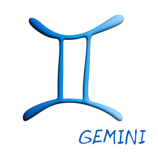 3d gemini zodiac sign Astrology clipart Element for design