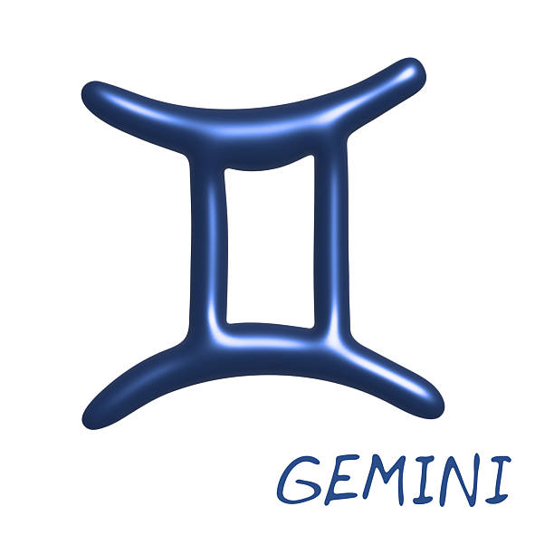 3d gemini zodiac sign Astrology clipart Element for design