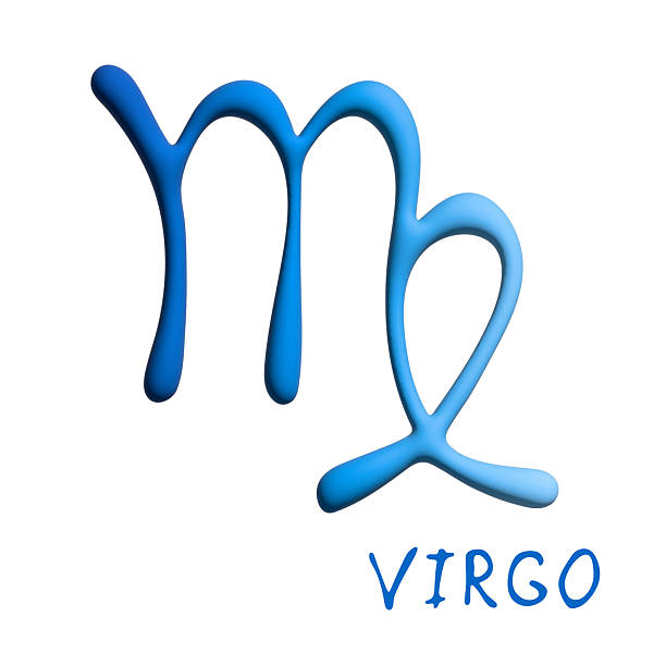 3d virgo zodiac sign Astrology clipart Element for design